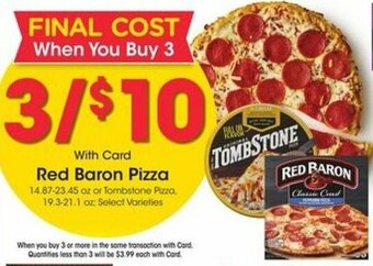 Kroger Red Baron Pizza offer