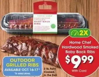 Kroger Home Chef Hardwood Smoked Baby Back Ribs offer