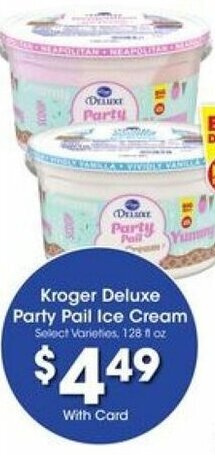 Kroger Kroger Deluxe Party Pail Ice Cream offer