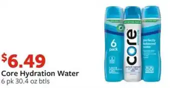 Fareway Core Hydration Water 6 pk 30.4 oz btls offer