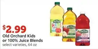 Fareway Old Orchard Kids or 100% Juice Blends offer