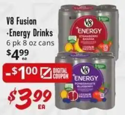 Brookshire Brothers V8 Fusion+Energy Drinks offer