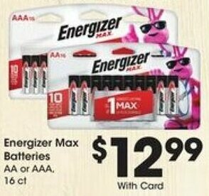 Kroger Energizer Max Batteries offer