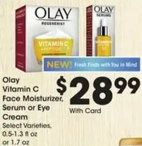 Kroger Olay Vitamin C Face Moisturizer, Serum Or Eye Cream offer