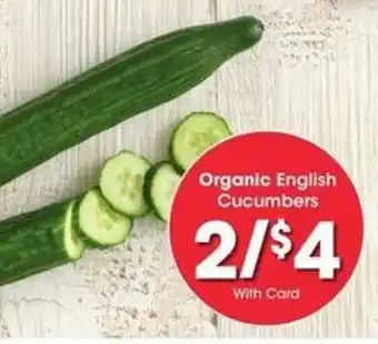 Kroger Organic English Cucumbers offer
