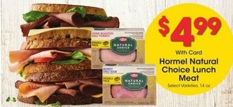 Kroger Hormel Natural Choice Lunch Meat offer