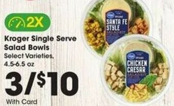 Kroger Kroger Single Serve Salad Bowls offer