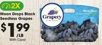 Kroger Moon Drops Black Seedless Grapes offer