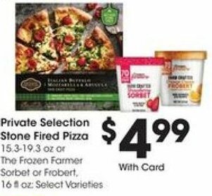 Kroger Private Selection Stone Fired Pizza offer