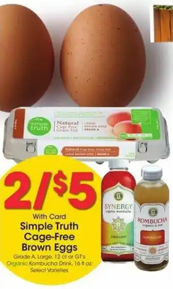Kroger Simple Truth Cage-Free Brown Eggs offer