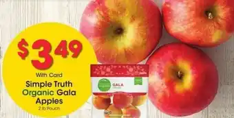 Kroger Simple Truth Organic Gala Apples offer