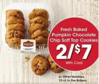 Kroger Fresh Baked Pumpkin Chocolate Chip Soft Top Cookies offer
