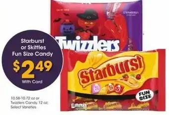 Kroger Starburst Or Skittles Fun Size Candy offer