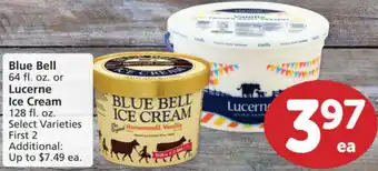 Albertsons Blue Bell Or Lucerne Ice Cream offer