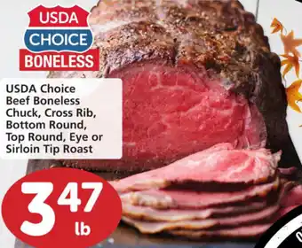 Albertsons USDA Choice Beef Boneless Chuck, Cross Rib, Bottom Round, Top Round, Eye Or Sirloin Tip Roast offer