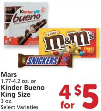 Albertsons Mars Or Kinder Bueno King Size offer