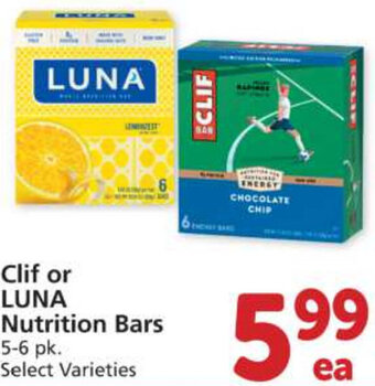 Albertsons Clif Or Luna Nutrition Bars offer
