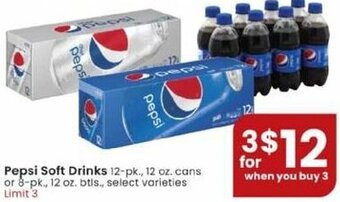 Albertsons Pepsi Soft Drinks offer