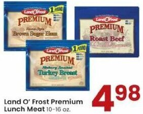Albertsons Land O' Frost Premium Lunch Meat 10-16 oz offer