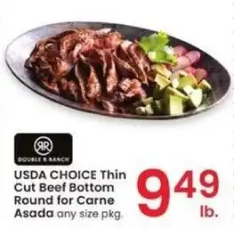 Albertsons USDA CHOICE Thin Cut Beef Bottom Round for Carne Asada offer