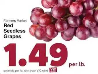 Harris Teeter Farmers Market Red Seedless Grapes offer