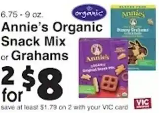 Harris Teeter Annie's Organic Snack Mix or Grahams offer