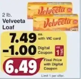 Harris Teeter Velveeta Loaf offer