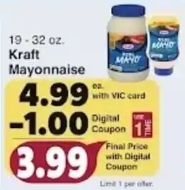 Harris Teeter Kraft Mayonnaise offer