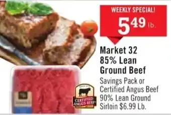 Price Chopper Market 32 85% Lean Ground Beef offer