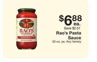 Fairway Store Market Rao's Pasta Sauce offer