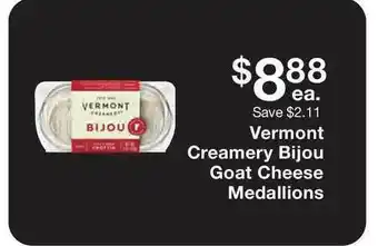Fairway Store Market Vermont Creamery Bijou Goat Cheese Medallions offer