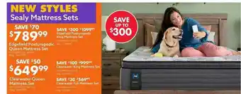 Big Lots Edgefield Posturepedic Queen Mattress Set, Clearwater Queen Mattress Set, Edgefield Posturepedic King Mattress Set, Clearwate offer
