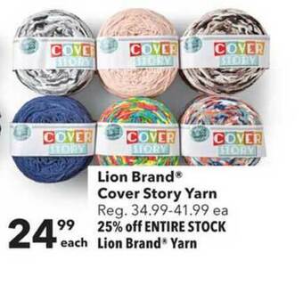 JOANN Lion Brand® Cover Story Yarn offer
