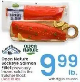 Albertsons Open Nature Sockeye Salmon Fillet offer