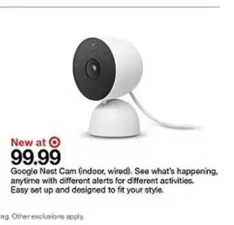 Target Google Nest Cam (Indoor, Wired) offer