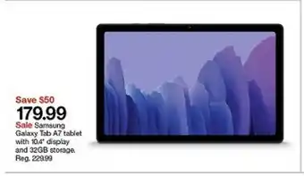 Target Samsung Galaxy Tab A7 Tablet With 10.4 offer