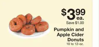 Fairway Store Market Pumpkin And Apple Cider Donuts offer