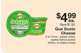 Fairway Store Market Que Gusto Cheese offer
