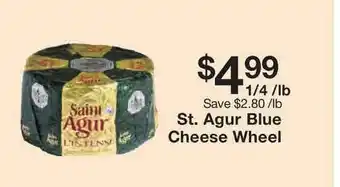 Fairway Store Market St. Agur Blue Cheese Wheel offer