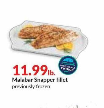 Hy-Vee Malabar Snapper Fillet offer