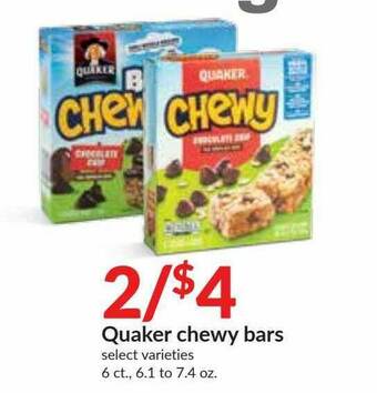 Hy-Vee Quaker Chewy Bars offer