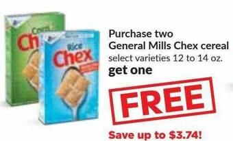 Hy-Vee General Mills Chex Cereal offer