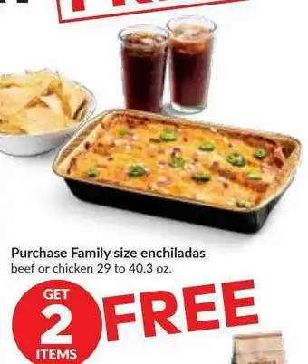 Hy-Vee Purchase Family Size Enchiladas offer