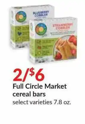 Hy-Vee Full Circle Market Cereal Bars offer