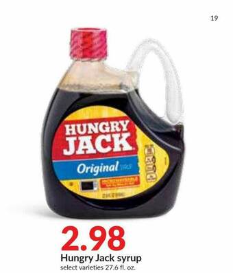 Hy-Vee Hungry Jack Syrup offer