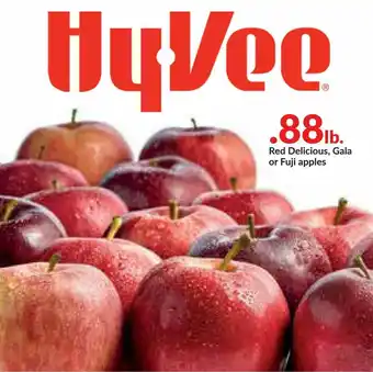 Hy-Vee Red Delicious, Gala Or Fuji Apples offer