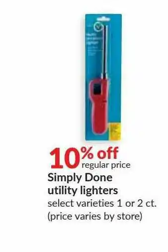 Hy-Vee Simply Done Utility Lighters 10% Off offer