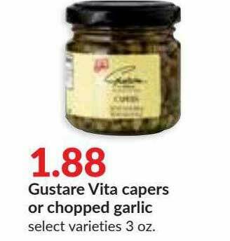 Hy-Vee Gustare Vita Capers Or Chopped Garlic offer
