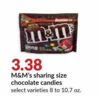 Hy-Vee M&M's Sharing Size Chocolate Candies offer
