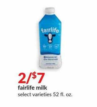 Hy-Vee Fairlife Milk offer